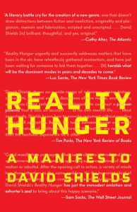 Reality Hunger by David Shields