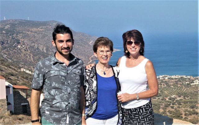 James, Alice, Andrea on Crete, August 2016